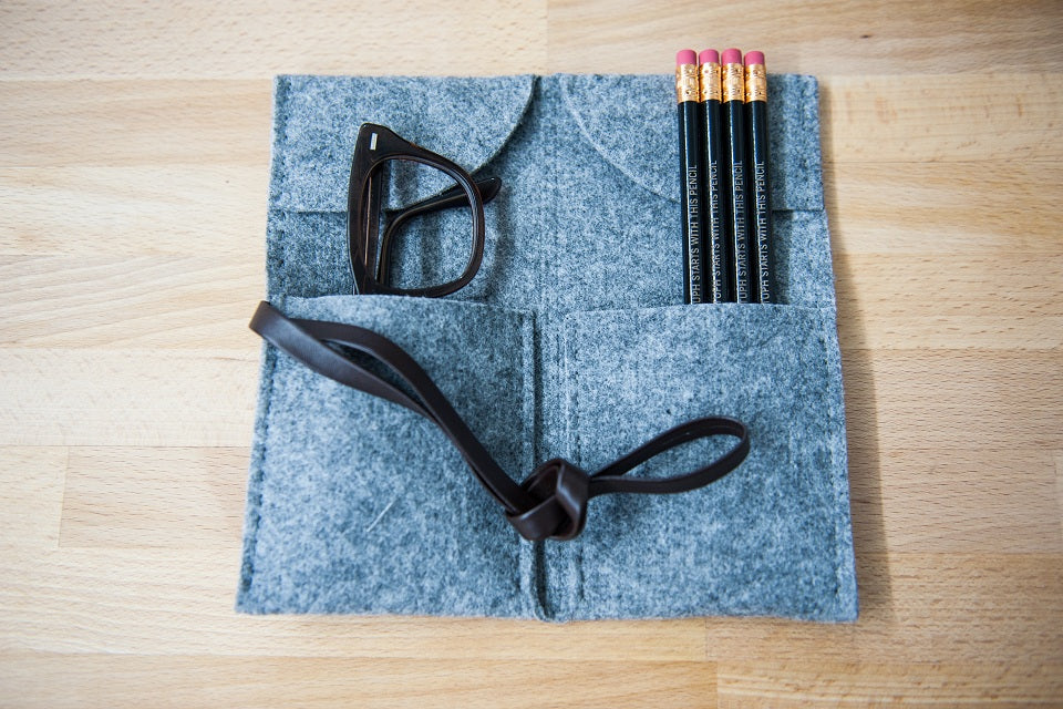 Grey Felt Folding Carrier