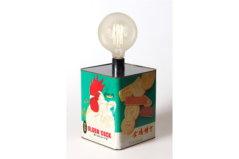 VINTAGE BISCUIT BOX LAMP