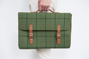 Green Tweed Satchel